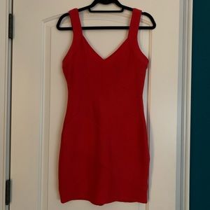 Red bodycon tank dress